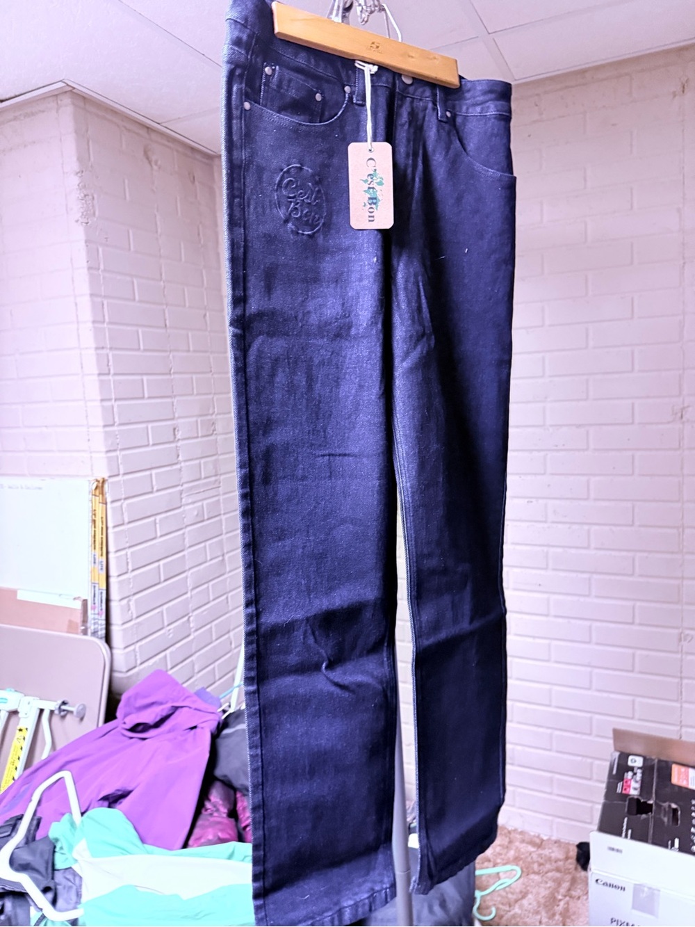 C’est Bon Men's Straight Jeans in Deep Navy